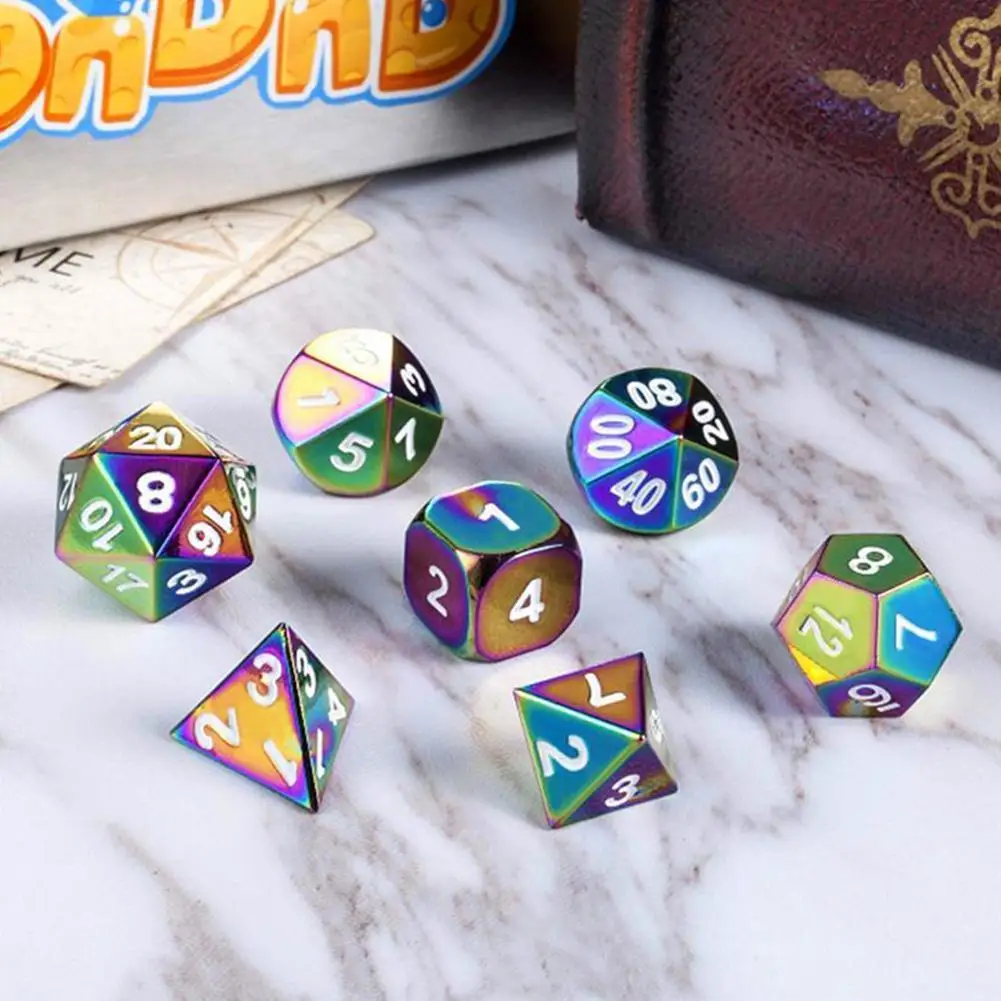

Metal Dice Dice Set Rainbow Dice For Dungeons Dropship Metal Dice Description Product Multi-sided Toys Dragons