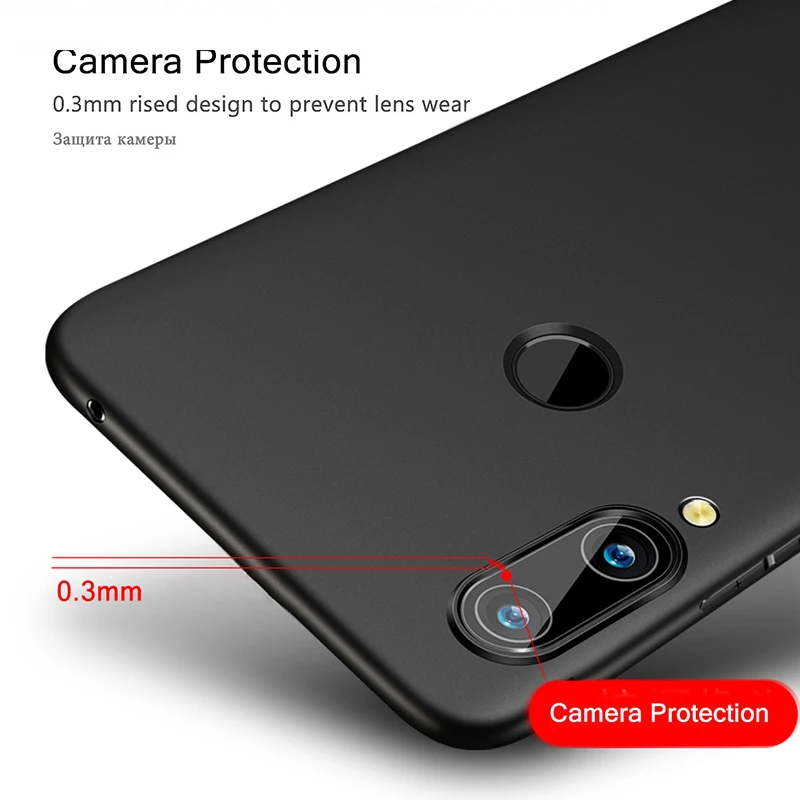 Простой чехол для Meizu Note 9 противоударный ультра-тонкий матовый из ТПУ с мягкой