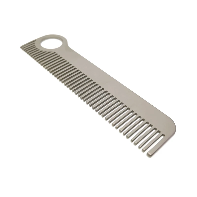 TC4 comb A116 Открытый EDC тактическая расческа для волос ручной работы кожаный чехол из нержавеющей стали и гребень TC4 опционально - Цвет: TC4 comb