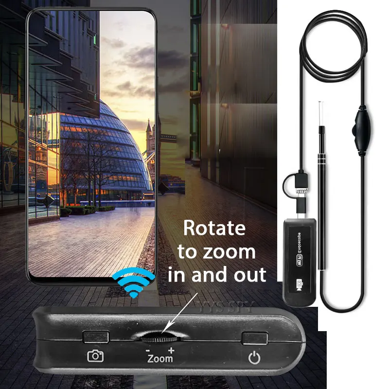 5 мм эндоскоп с поддержкой Wi Fi коробка 6 LED 720P HD мини видеокамера бороскоп