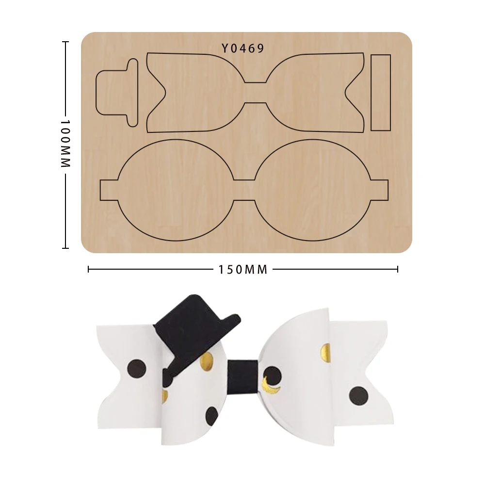 

Bow Cutting Dies Wooden Diy Craft Bowkont Knife Mold Non-woven Cutting Suitable For Common Big Shot And Sizzix Machines