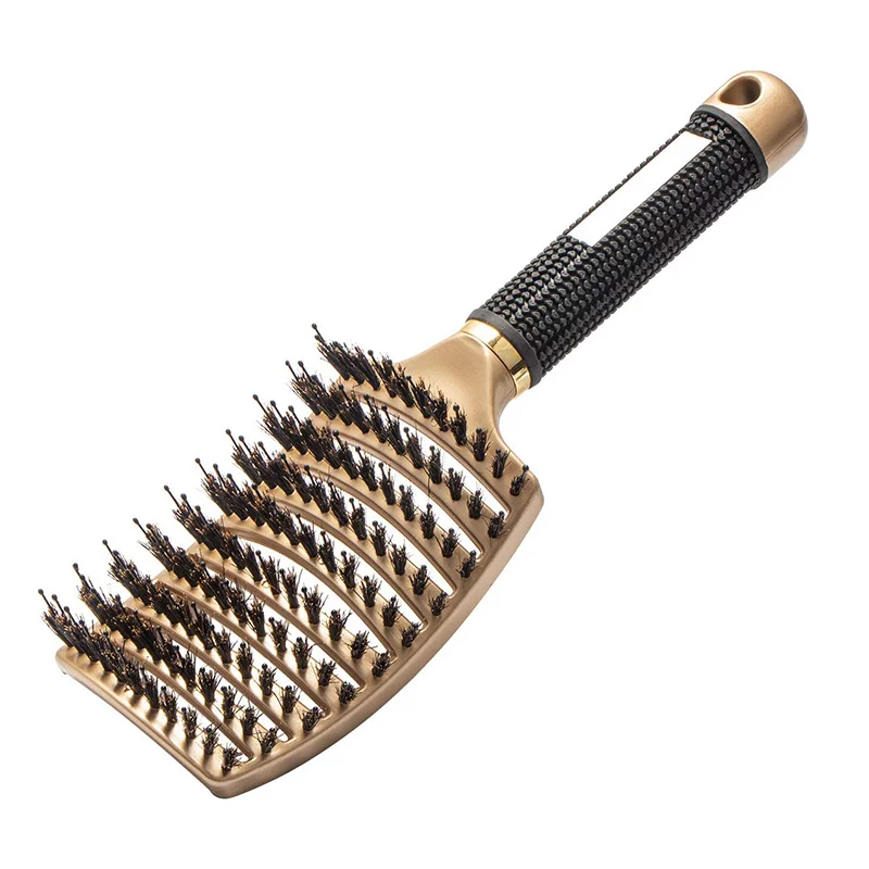 

Detangling Hair Brush Boar Bristle Scalp Massage Comb for Women Men Nylon Curly Detangle Salon Hairdressing Vented Styling Tool