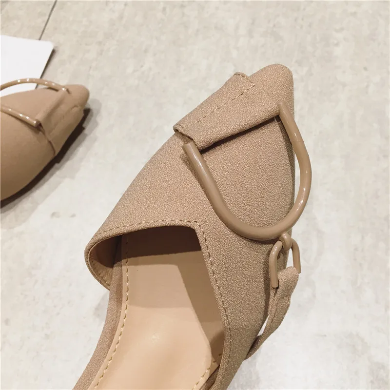 Туфли женские с острым носком дышащие удобные на мягкой подошве искусственная