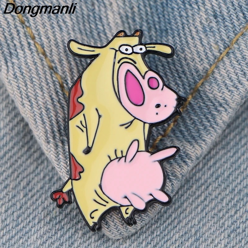 

P4345 Dongmanli Anime Cow Metal Enamel Pins Collar Pins Brooches for Women Brooch Jewelry Lapel Badge Gift