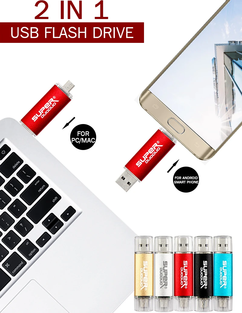 Цветная флеш-карта памяти OTG USB 16 ГБ 32 ГБ Флешка 4 Гб 16 Гб 64 Гб u-диск USB флеш-накопитель для компьютера/телефона Android