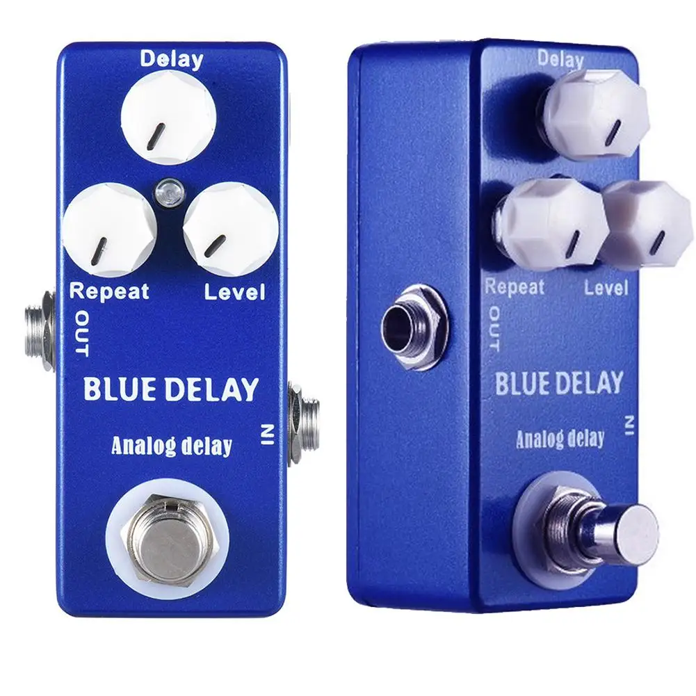 gitarre effekte mosky tiefe blau verzögerung mini gitarre effekt pedal true bypass auf für acousctic elektrische gitarre blau farbe free glo