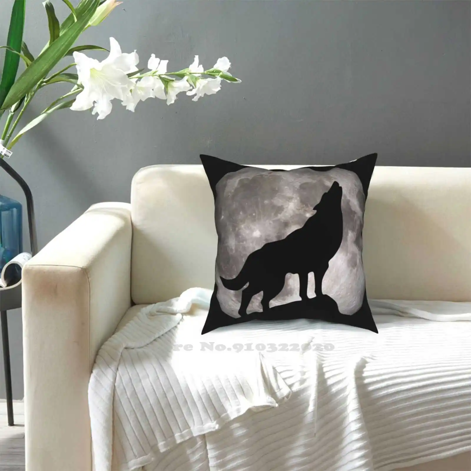 Чехол для спальни с изображением Волка Луны и воющего волка | Дом сад