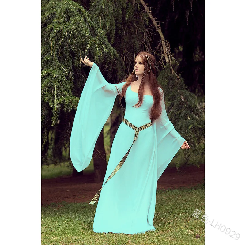 

Medieval Women Dress Renaissance Vintage Sleeve Square Collar Elegant Carnival Party Vestido Fairy Dress Halloween Costumes