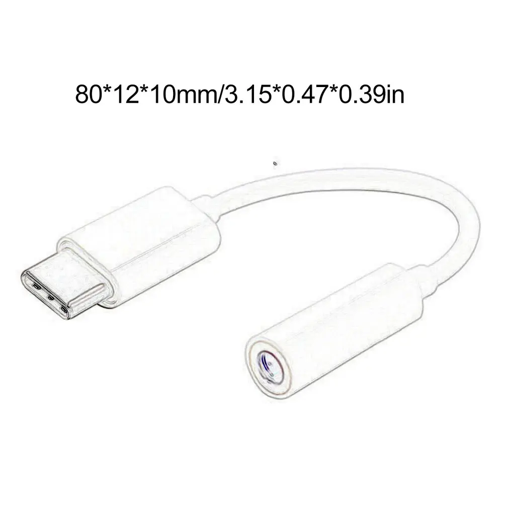 

USB Type-C Male To 3.5mm Jack Female USBC Type C To 3.5 Headphone Audio Aux Cable Adapter Converter for Letv