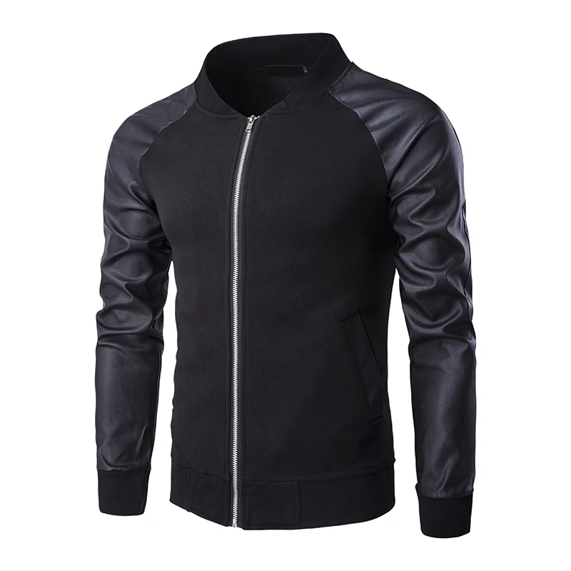 ZOGAA приталенная повседневная спортивная бейсбольная куртка из искусственной