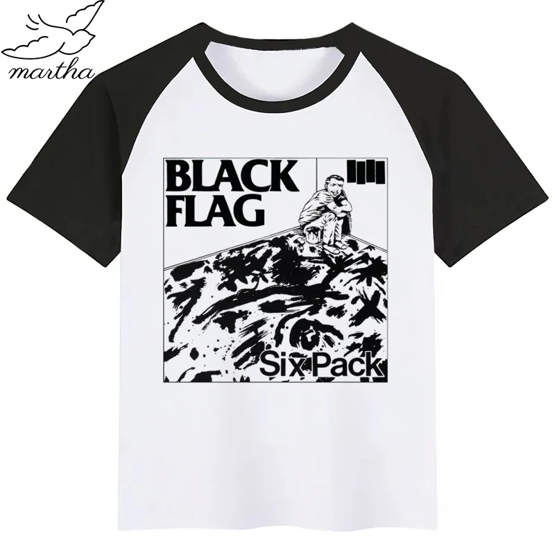 Футболка с принтом черного флага для мальчиков и девочек детская забавная одежда