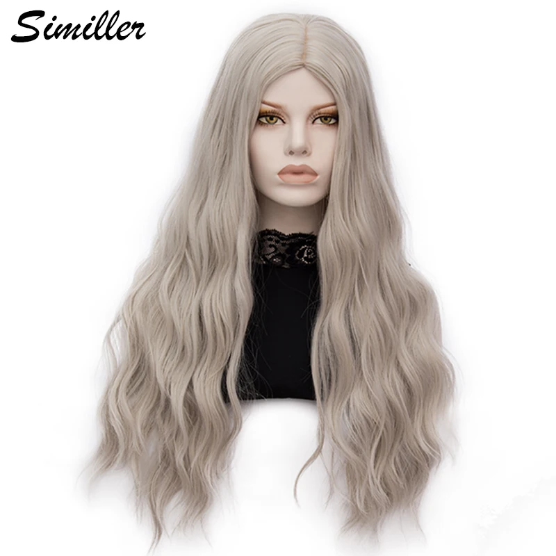 Similler женский длинный синтетический парик для мяча косплей Вьющиеся Волосы