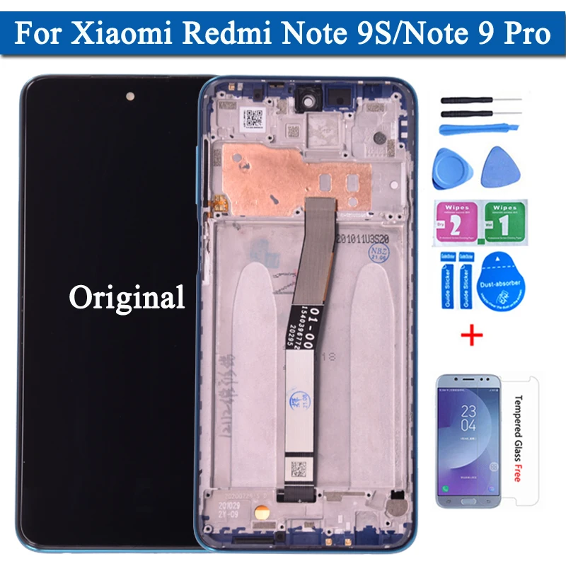 

Original Display For Xiaomi Redmi Note 9 Pro LCD Display Touch Digitizer Screen For Redmi Note 9S LCD Screen Replacement