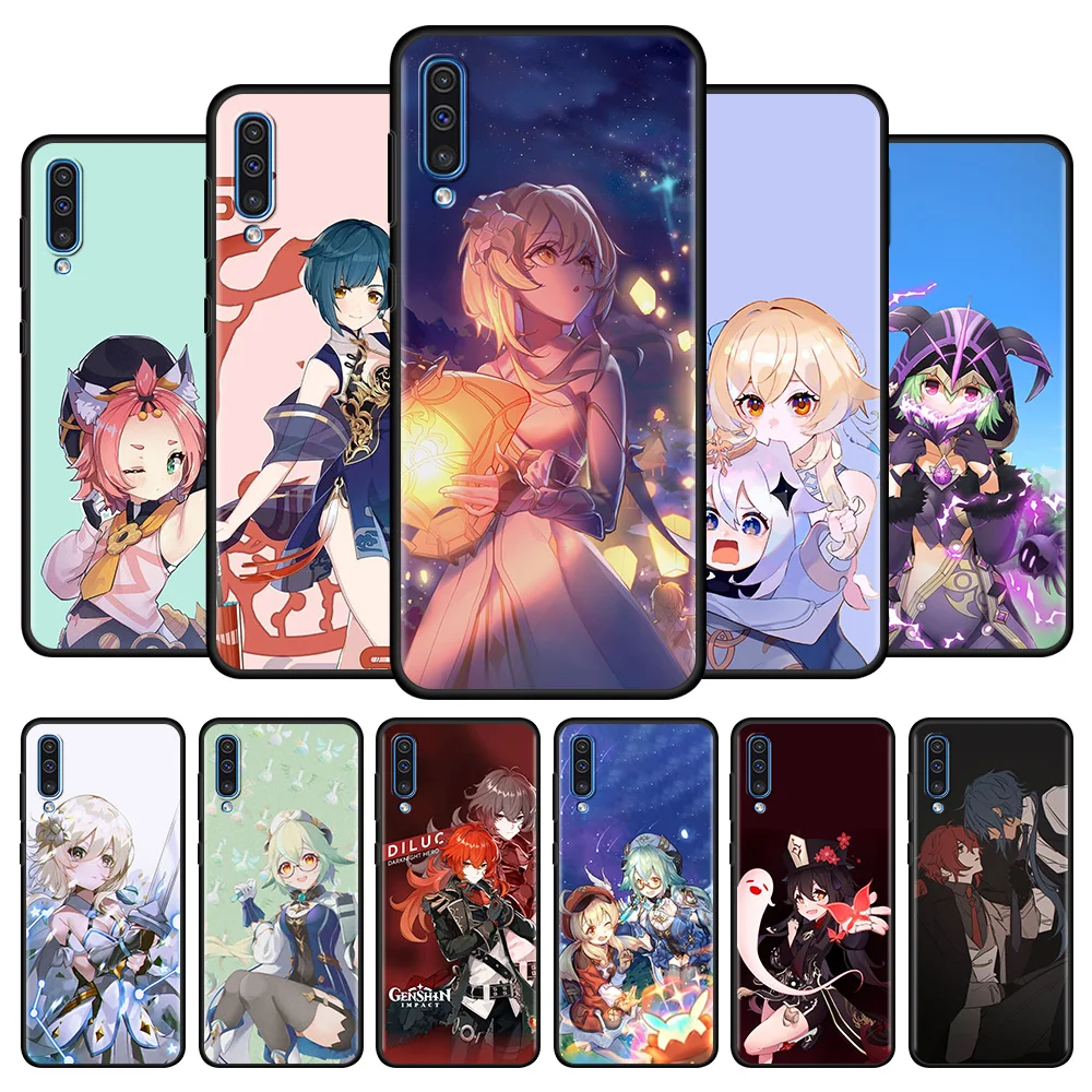 

For Samsung A50 A10 A70 M51 M31 M31s M30s M32 M62 M21 M22 M52 A30 A30s M01 M11 M12 A20 A20s A20e Capa Anime Game Genshin Impact