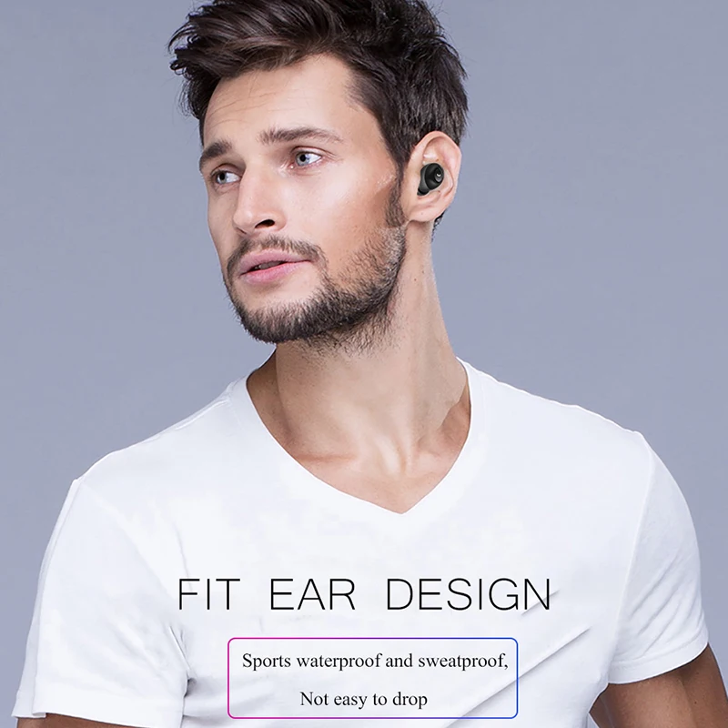 2019 LIGE Capsule TWS беспроводные наушники V5.0 Bluetooth гарнитура глубокий бас стерео звук