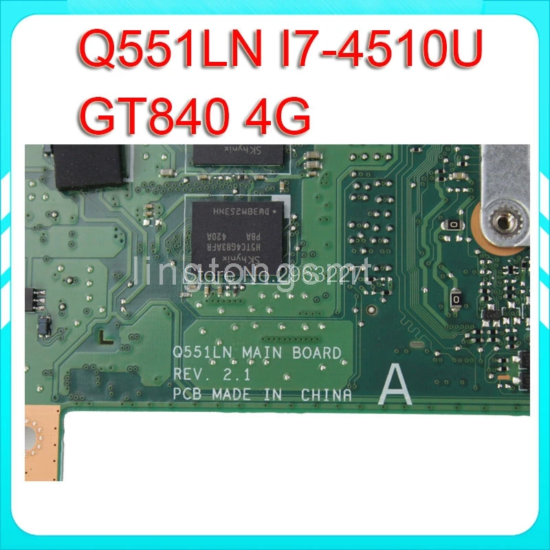 

Q551LN Motherboard REV2.1 4G Memory I7-4510 GT840 For Asus Q551LN Laptop motherboard Q551LN Mainboard Q551LN Motherboard test OK