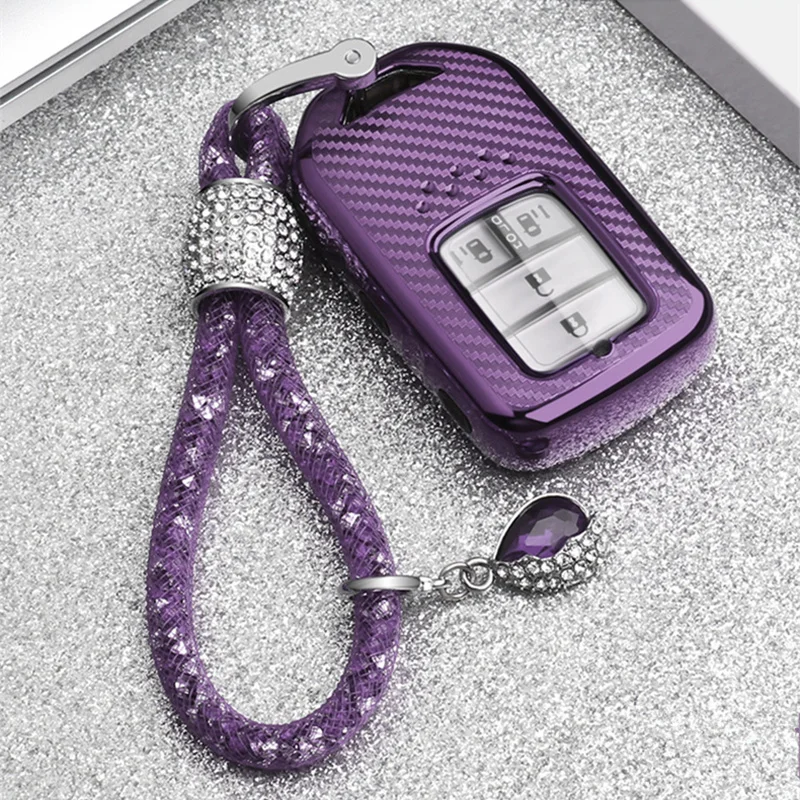 

High Quality Soft TPU Car Key Case Full Cover For Honda Hrv Civic 2017 Accord 2003-2007 Cr-v Freed Pilot Auto Shell Accessories