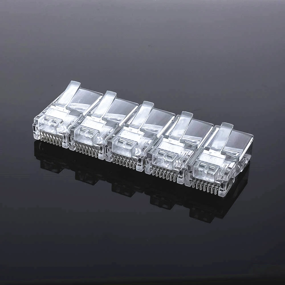 25 шт. CAT5 CAT5E RJ45 разъем Cat6 модульный Ethernet-кабель Разъем позолоченный Сеть разъемы