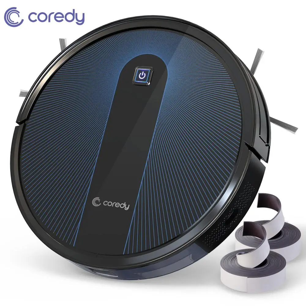 Coredy R650 1600PA умный робот-пылесос, автомобильный пылезащитный ковер, Роботизированная очистка, перезаряжаемый с 2 полосками границы