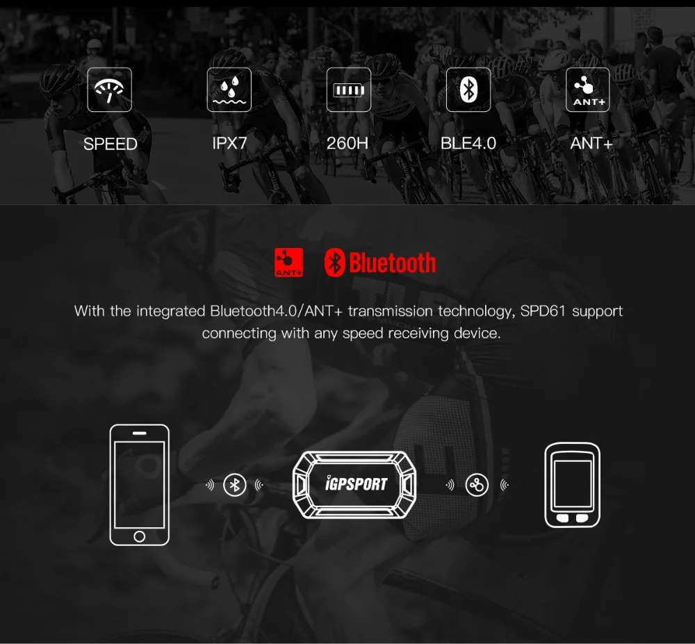 IGPSPORT Датчик скорости велосипеда датчик Каденции велосипедный муравей+ Компьютерные аксессуары датчик C61 SPD6