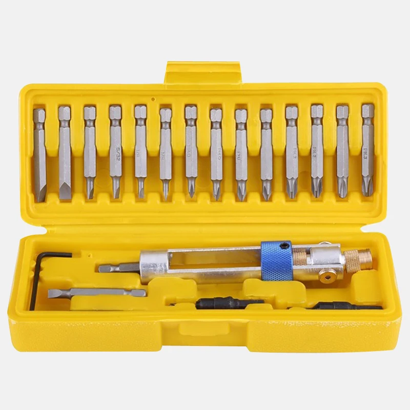 

20Pcs Allen Wrench Half Time Drill 16 Different Kinds Head Countersink Bits Multi Screwdriver Sets High Speed Steel Household