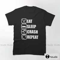 eat sleep crash repeat arrived summer rock music band t shirts 100 cotton mens pattern t shirt unisex white%c2%a0tees for men