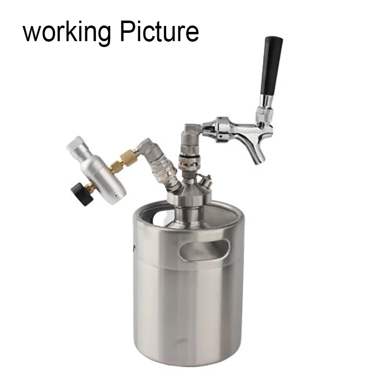 

Ball Lock Mini Keg Tap Dispenser With Gas & Liquid Quick Disconnects For 2L/3.6L/5L/10L Mini Beer Keg Dispenser Growler Brewing
