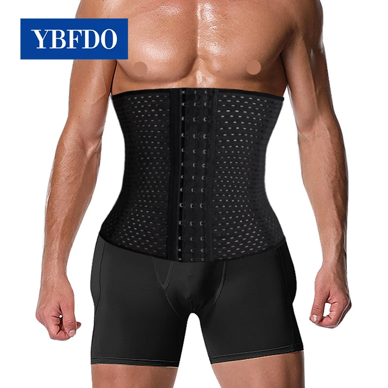 

YBFDO 2021 New Men Waist Trainer Firm Tummy Control Body Shaper Bustiers Corsage strap Weight Loss Belt Slimming Corsets