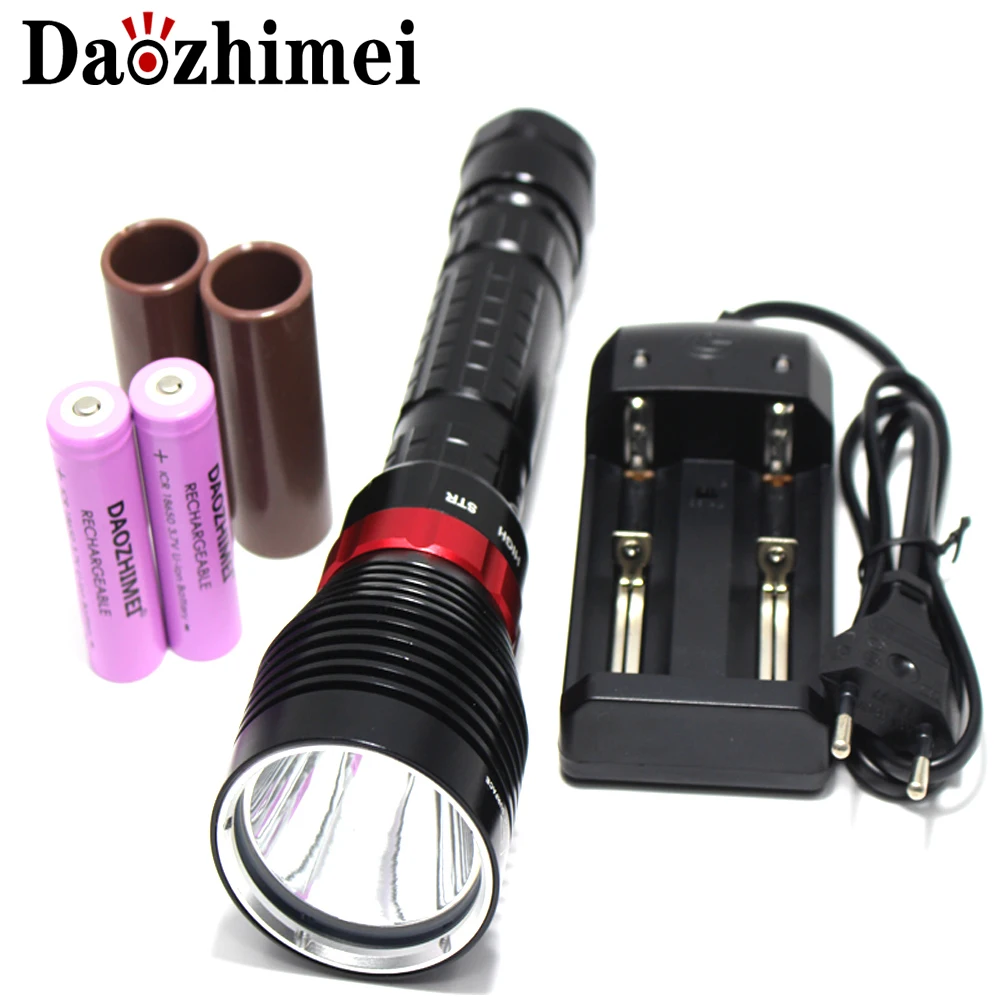10 Вт 3-Mode XM-L2 светодиодный Дайвинг флэш-светильник фонарь 3800 Lumen100M подводный водонепроницаемый светодиодный светильник-вспышка фонарь на 26650 батареи