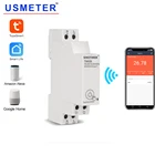 TM608 1-фазный домашний счетчик энергии с Wi-Fi и таймером, дистанционное управление с помощью приложения, многофункциональное Определение напряжения и тока, таймер