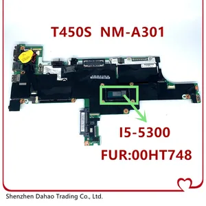 00ht748 for lenovo thinkpad t450s notebook motherboard with 4gb ram nm a301 cpu i5 5300u 100 test work ok free global shipping