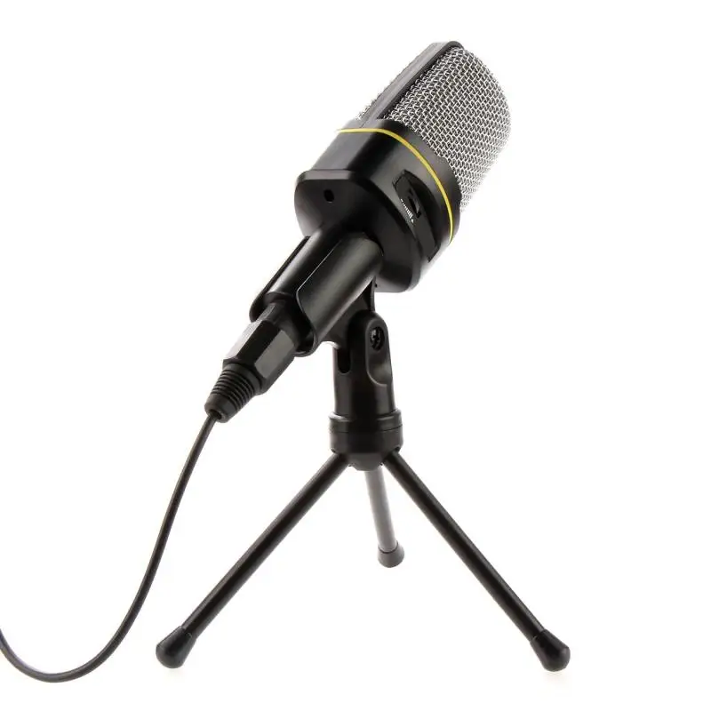 Professional Condenser Microphone Kit 3.5mm Plug Home Stereo Mic With Stand Tripod For Computer PC Phone YouTube Video | Электроника