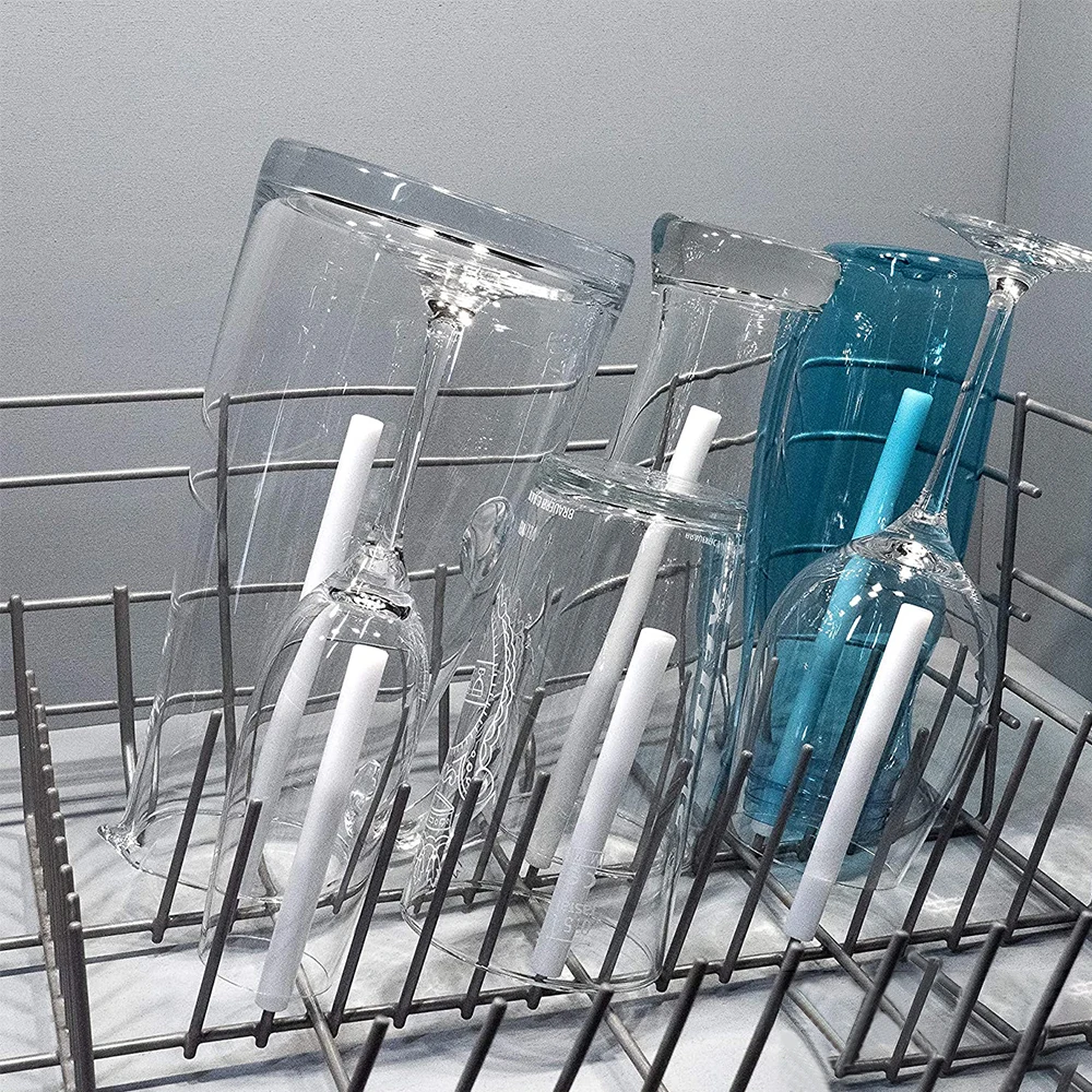 

6pcs Spiked-Glasses Glass Holder for Dishwasher Alleskonner Universal Attachment Holder for Dish Rack Glass Glasses