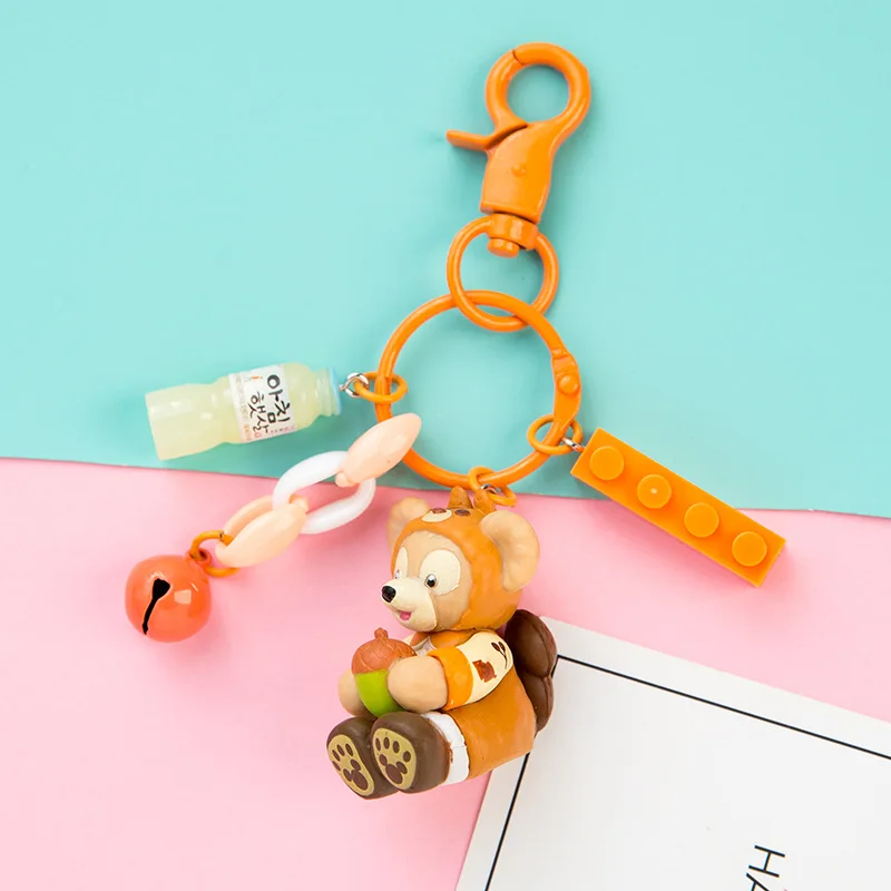 Disney ПВХ Kawaii милые сумки из натуральной кожи Duffy медведь Stella брелок Shelliemay Llaveros Para