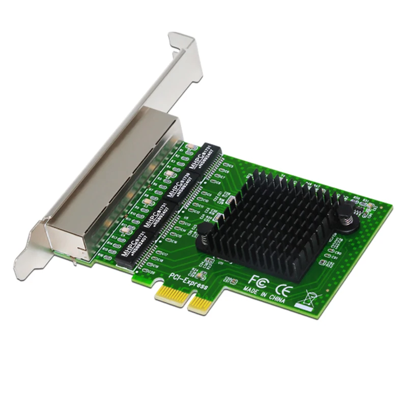 Сетевые карты Lan Ethernet сетевой адаптер Сетевая карта 4 порта Rj45 Pci Express бесплатный