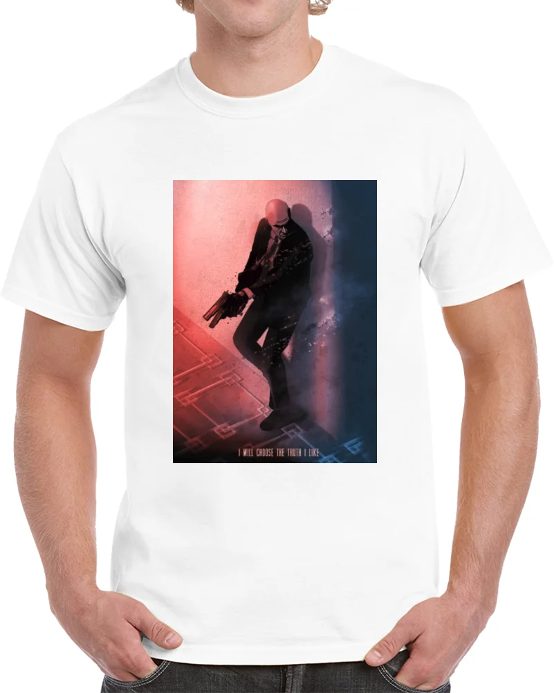 Для мужчин футболка агент 47 плакат Футболка женщин | Мужская одежда