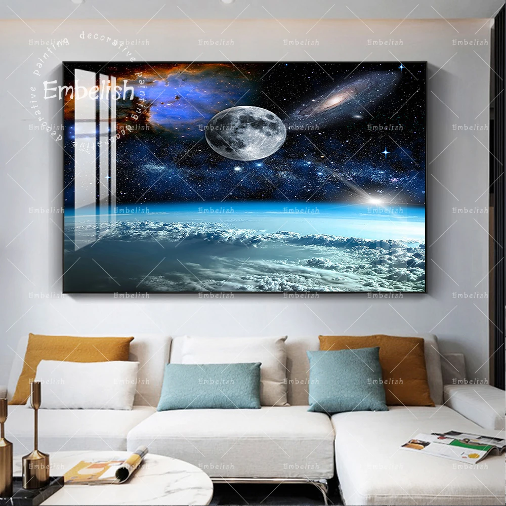 

1 Pieces Earth Space Abstract Cloud Modern Home Decor Pictures For Living Room Wall Art Posters HD Spray On Canvas Paintings