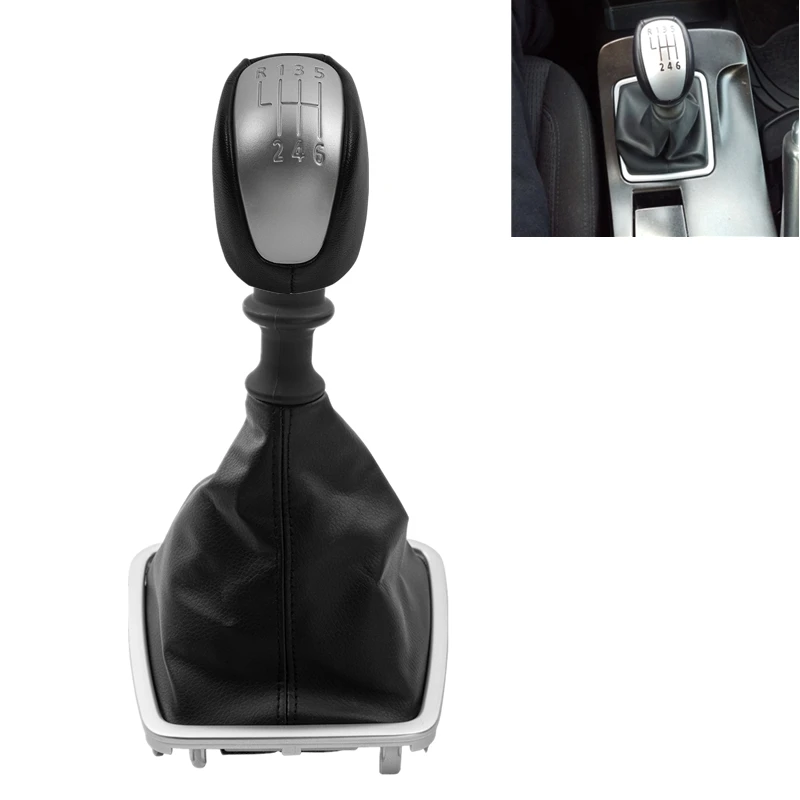 6 Speed Leather Gear Shift Knob For Renault Laguna III MK3 Gaiter Boot Case Lever Stick 2008 2009 2010 2011 2012 2013 2014 2015 |