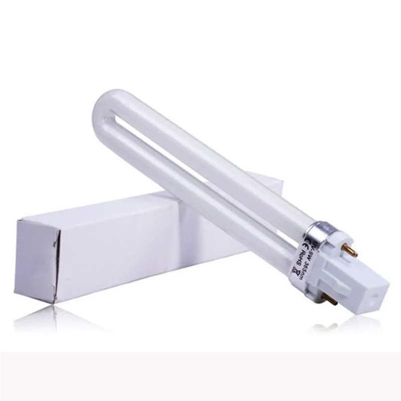 2 шт./лот белая УФ 9 Вт 365 нм Светодиодная трубка для дизайна ногтей инструменты