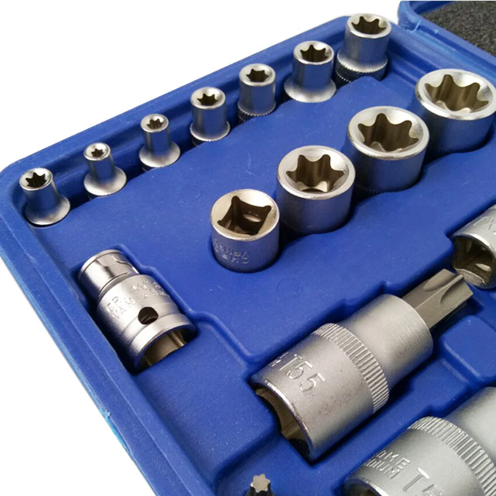 Набор торцевых Бит Torx Star E & T 30 шт. профессиональный мужской и женский набор