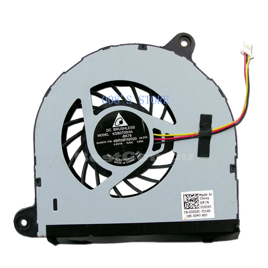 Вентилятор охлаждения/радиатор для Dell Inspiron 17R 5720 7720 KSB0705HA -BK76 DC 5V 0.4a радиатор