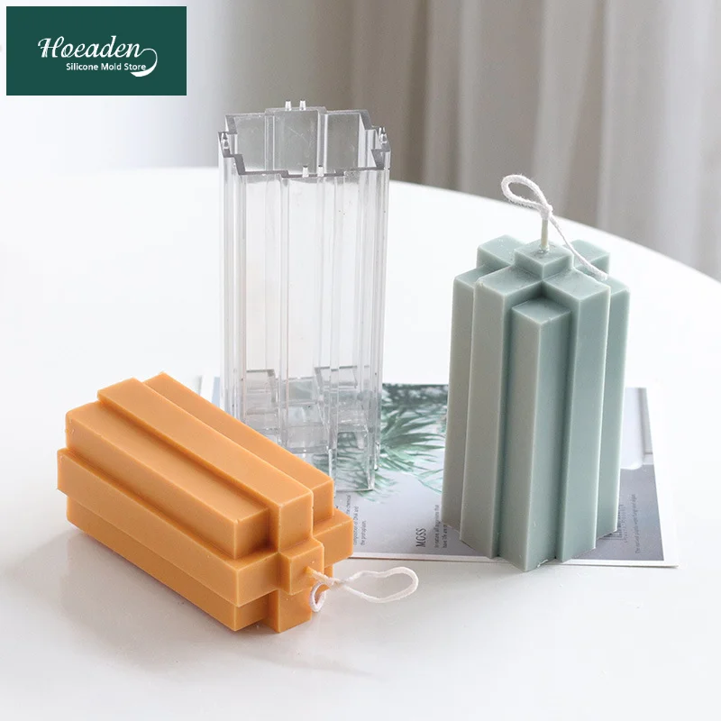 

Cross shape candle mould Geometric Building Shaped Plastic Scented Candle Mold Handmade Wedding Party Decor Acrylic Candle Mould