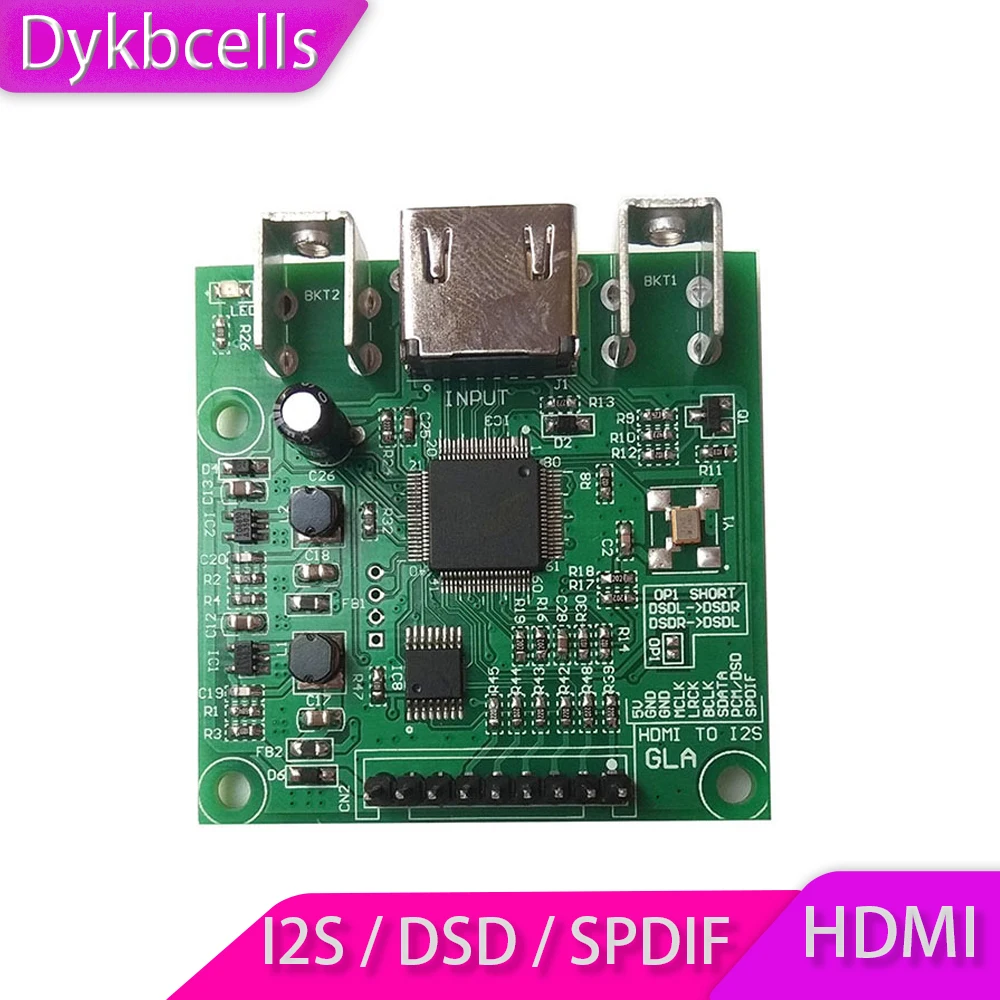 Dykbcells HDMI разделенное извлечение цифровой аудиосигнал I2S DSD SPDIF модуль для декодера