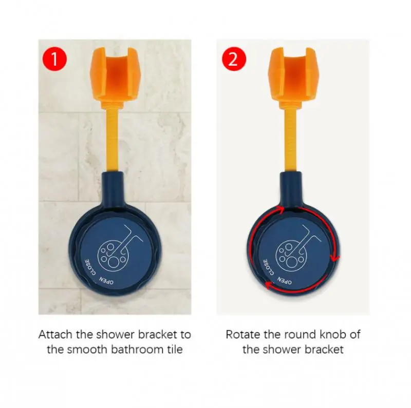 

Hot 1PC Bathroom Strong Vacuum Suction Cup Wall Mount Holder Adjustable Hand Shower Head Bracket Bathroom Accessories No-drill