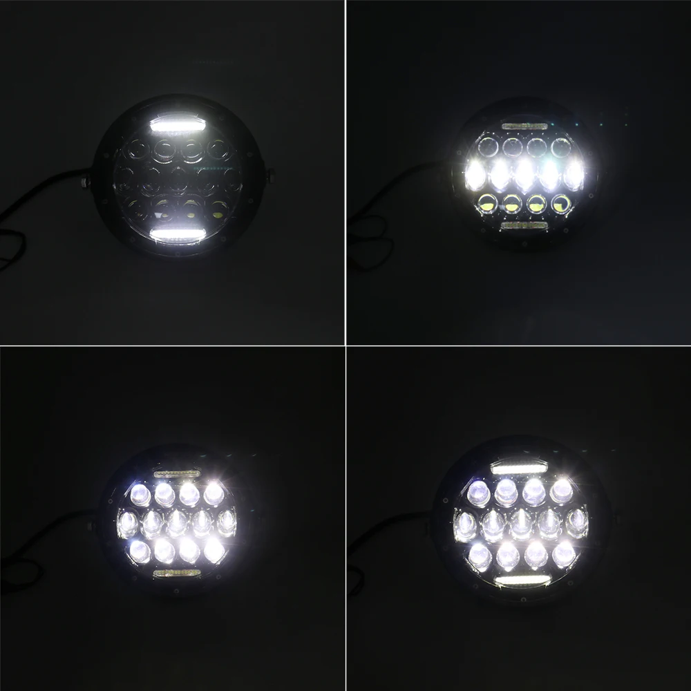 

Motorcycle Retro LED Modified 7-inch Headlights Motocross Headlamp DRL 40W Far And Near Light For 883 pit bike cafe racer pcx125