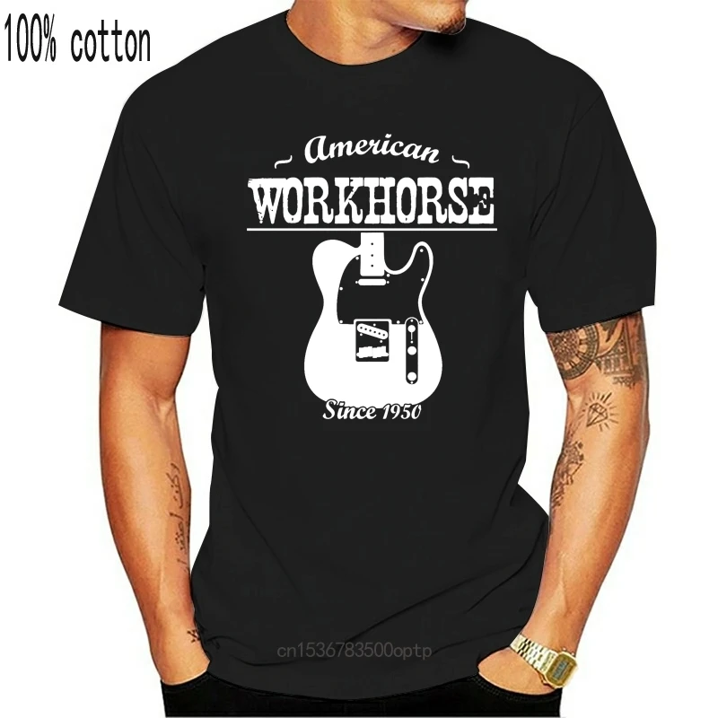

American Workhorse Telecaster - Since 1950 Customized Tagless Tee T-Shirt Designer T Shirt Letters T-Shirt Fashion Round Collar
