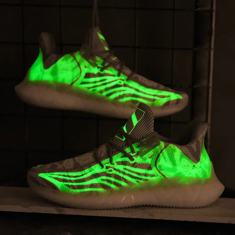 

Men's Fashion Running Shoes Luminous Flying Woven Casual Sports Shoes Men's Versatile Comfortable And Breathable Outdoor Shoes