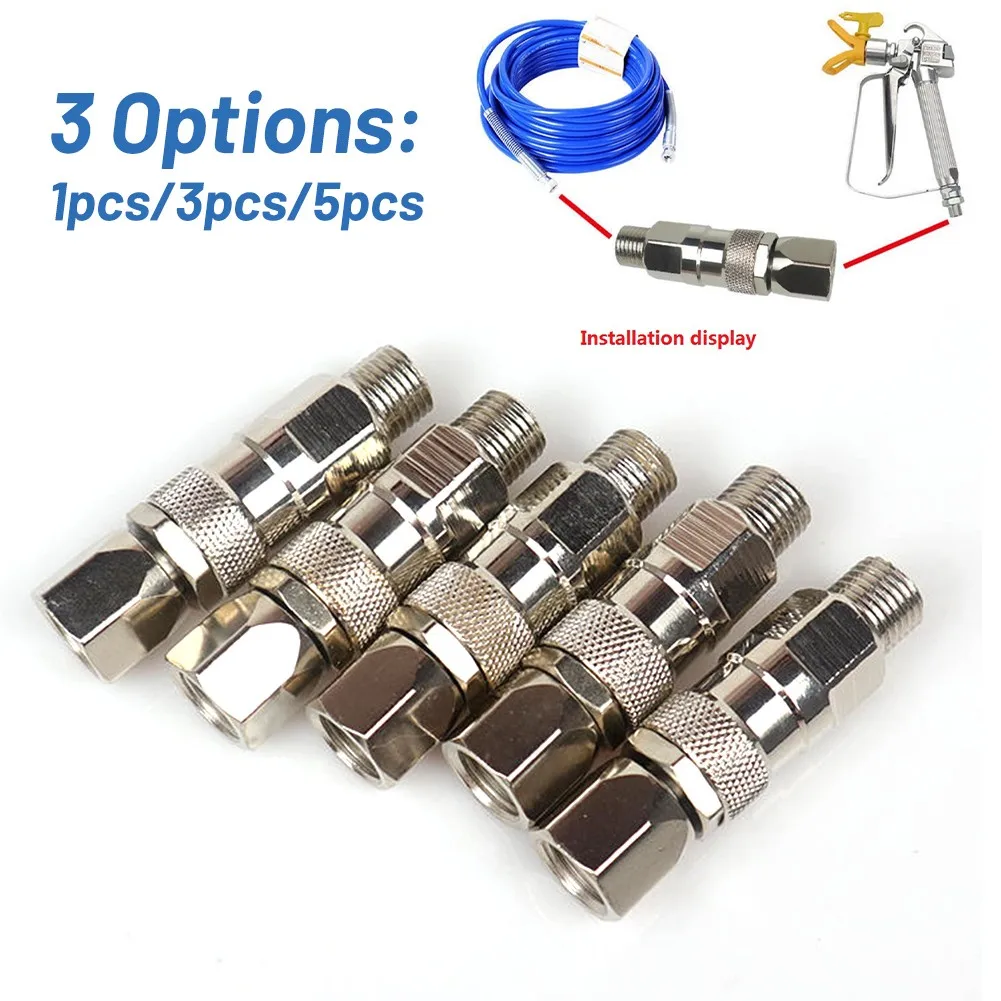 1/4 дюймовый безвоздушный распылитель шланг шарнирный адаптер из нержавеющей