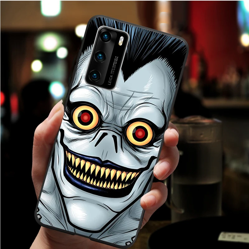 Черный мягкий чехол для телефона манга Death Note Ryuk huawei P40 P30 P20 P10 Pro lite P9 Lite nova 4E 6SE Psmart