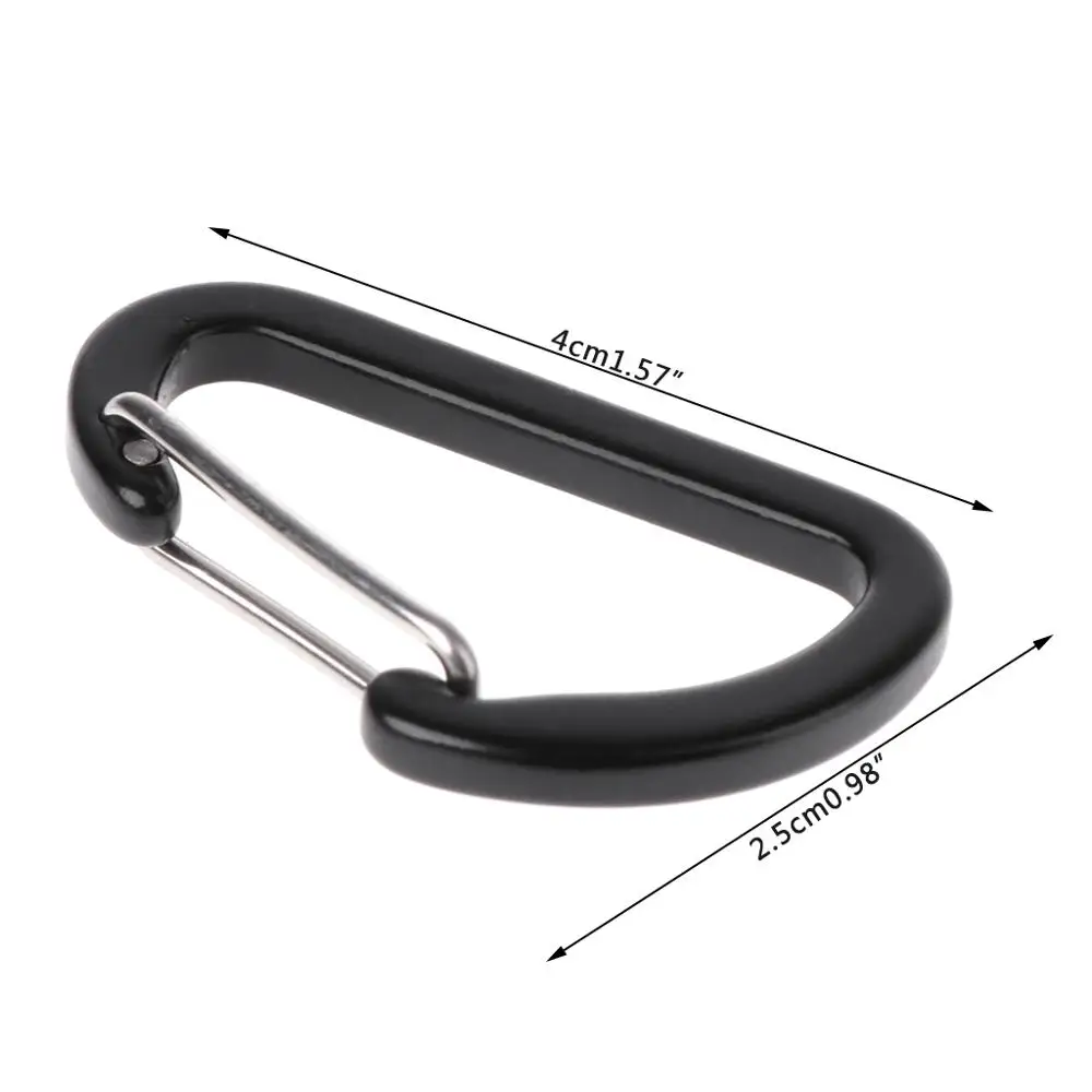 2 шт D форма быстро Висячие мини пряжка крюк зажим алюминиевый кемпинг карабин